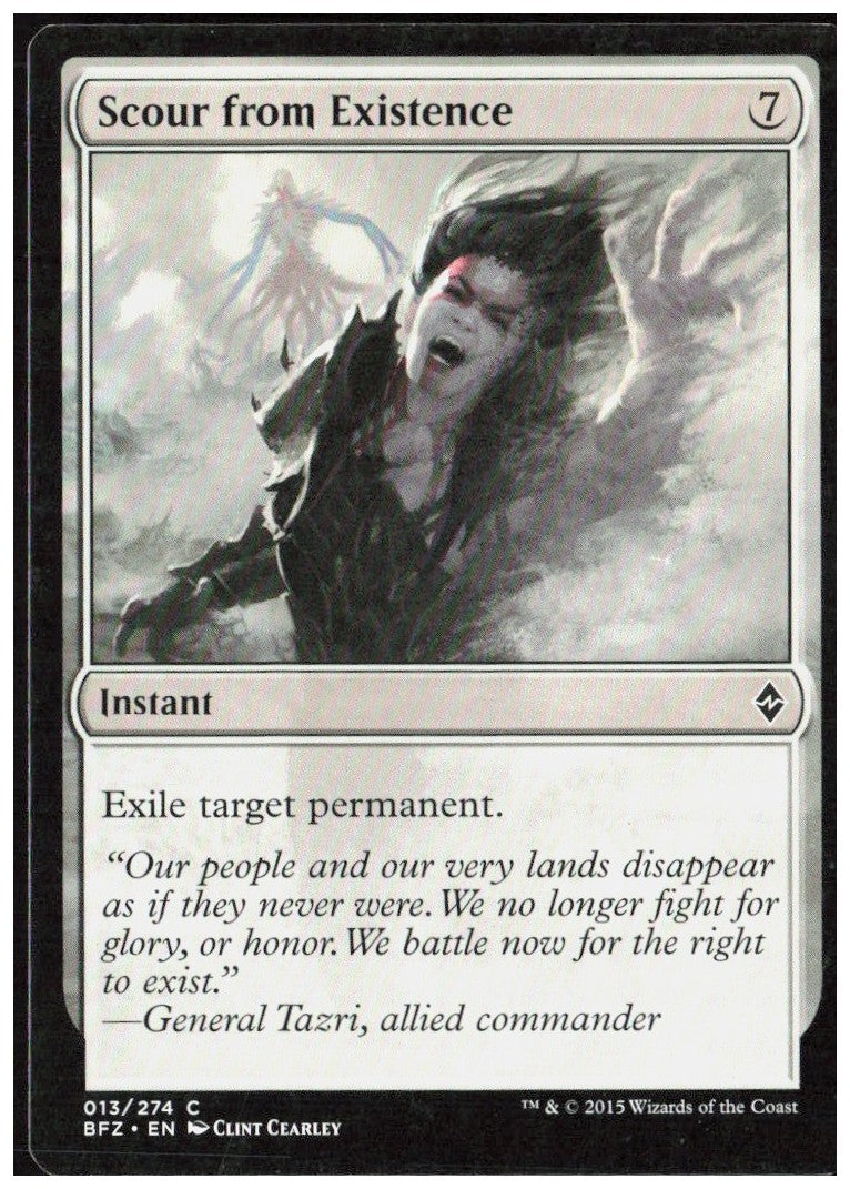 Scour from Existence 13 Battle for Zendikar Magic: The Gathering LP