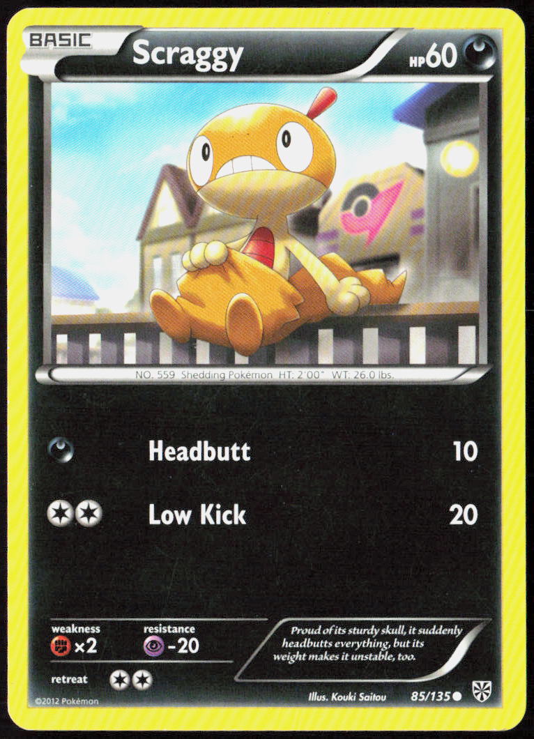Scraggy 85/135 Plasma Storm Pokemon TCG LP