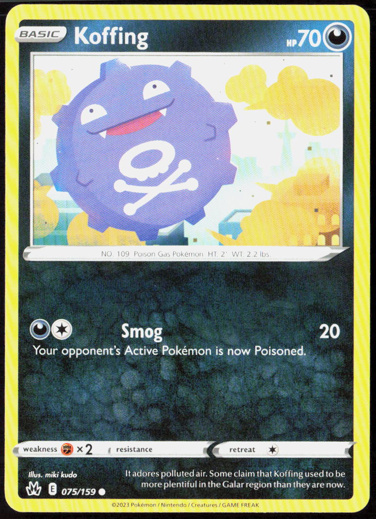 Koffing 075/159 SWSH: Crown Zenith Pokemon TCG LP