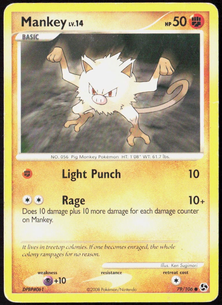 Mankey 79/106 Great Encounters Pokemon TCG MP