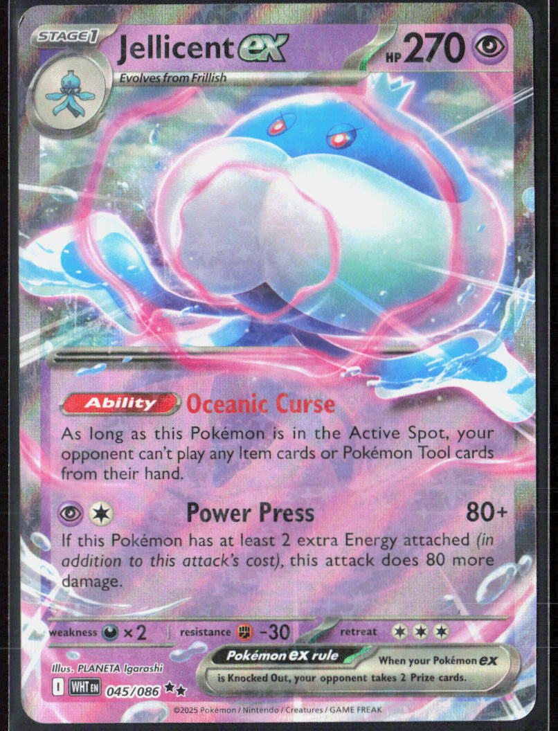 Jellicent ex Holo 045/086 SV: White Flare NM