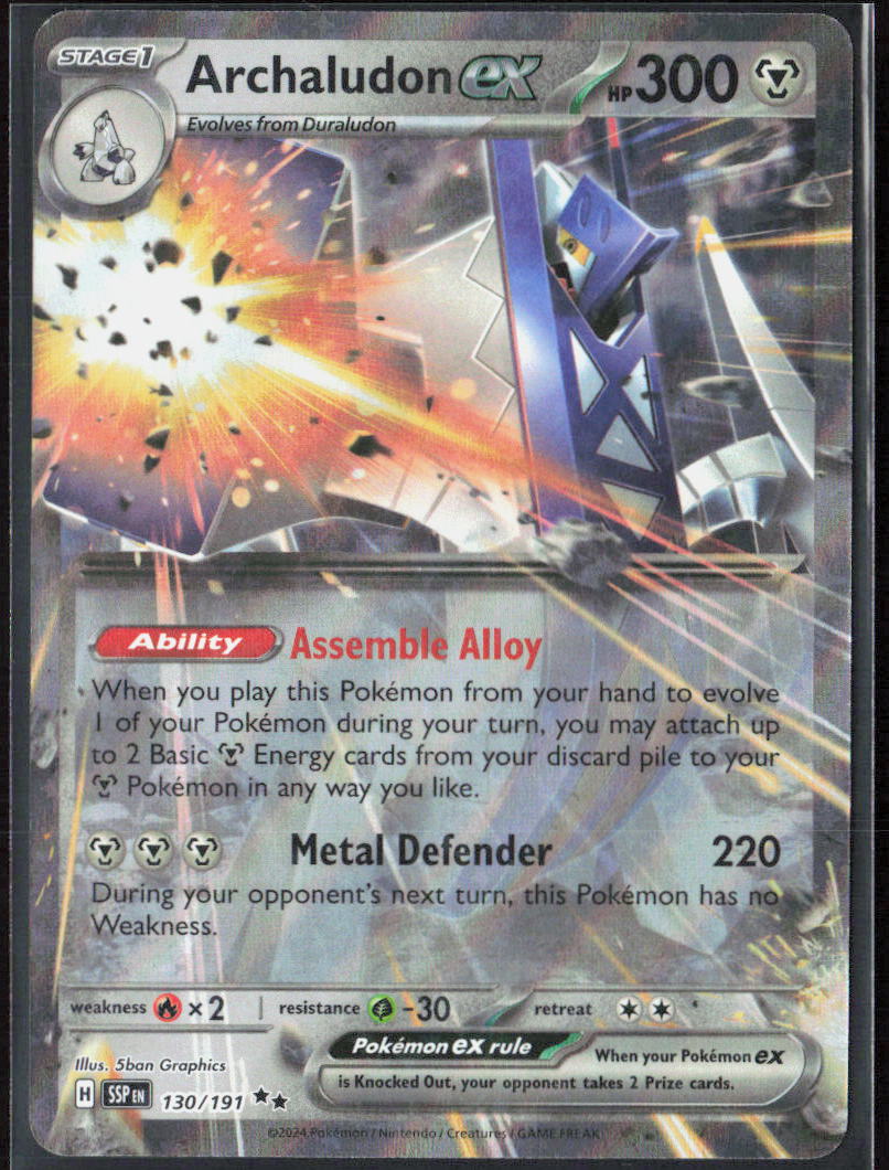 Archaludon ex Holo 130/191 SV08: Surging Sparks NM