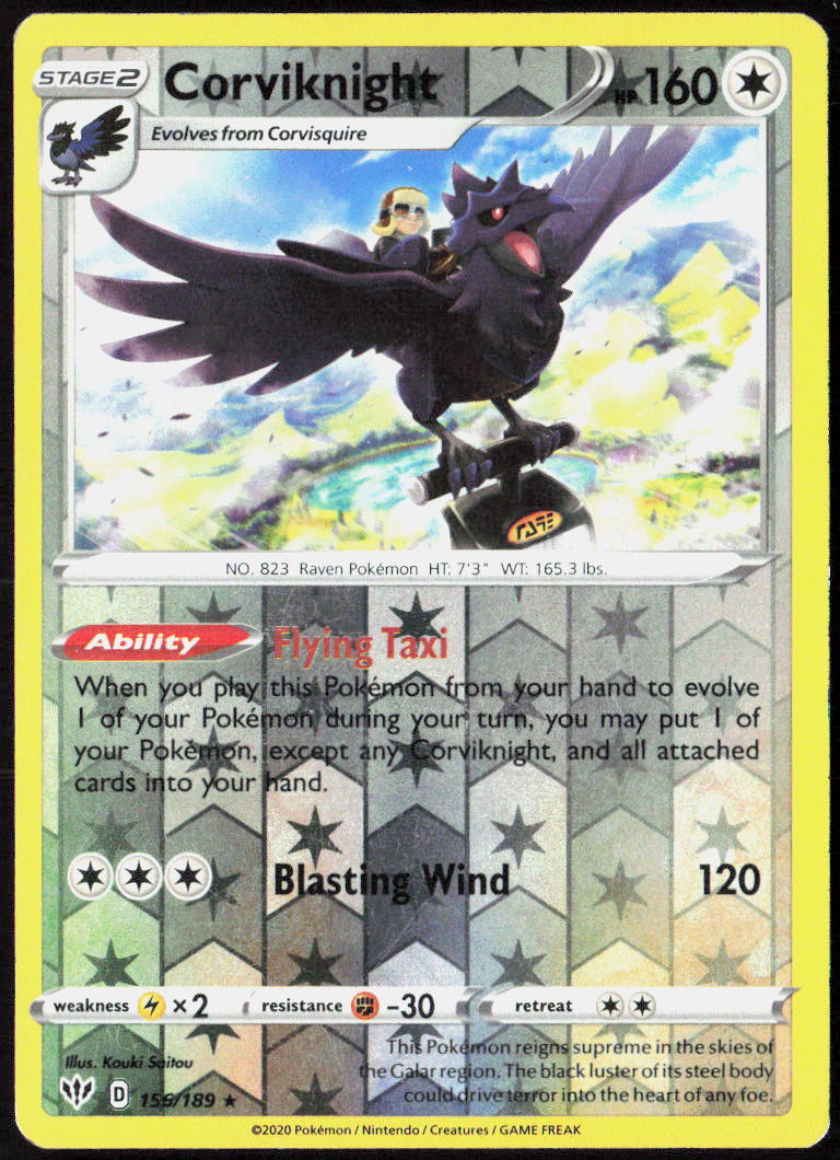 Corviknight 156/189 SWSH03: Darkness Ablaze Pokemon TCG LP