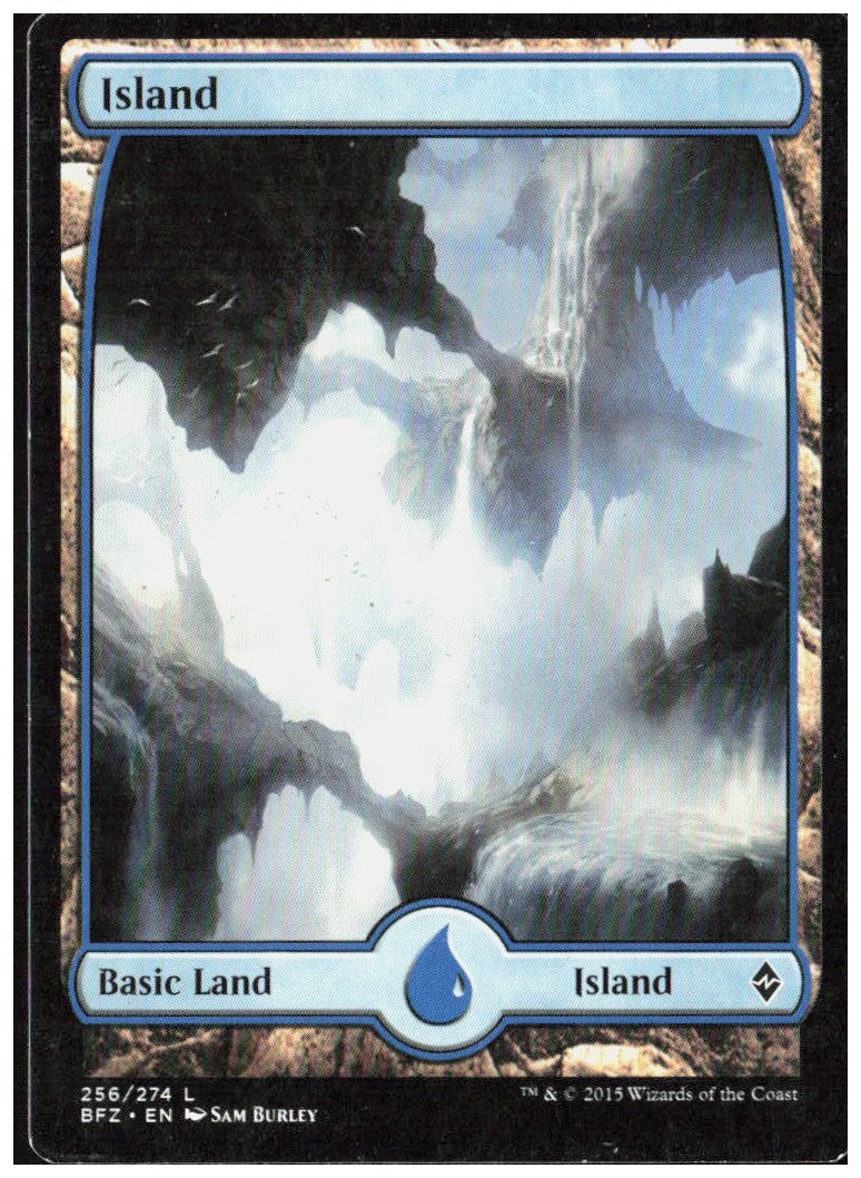 Island - Full Art 256 Battle for Zendikar Magic: The Gathering LP