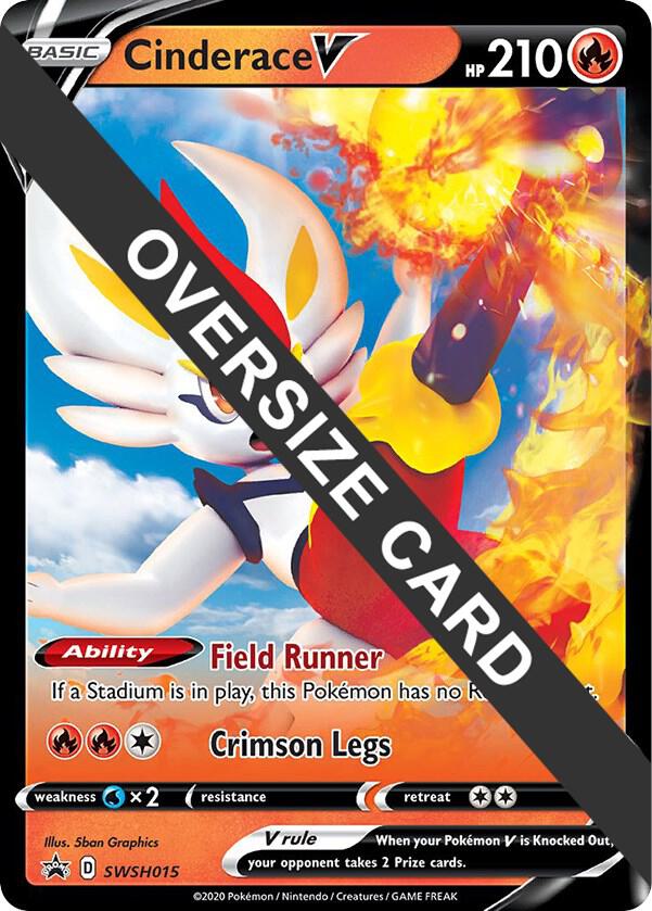 Cinderace V Holo SWSH015 Jumbo Cards Pokemon TCG NM