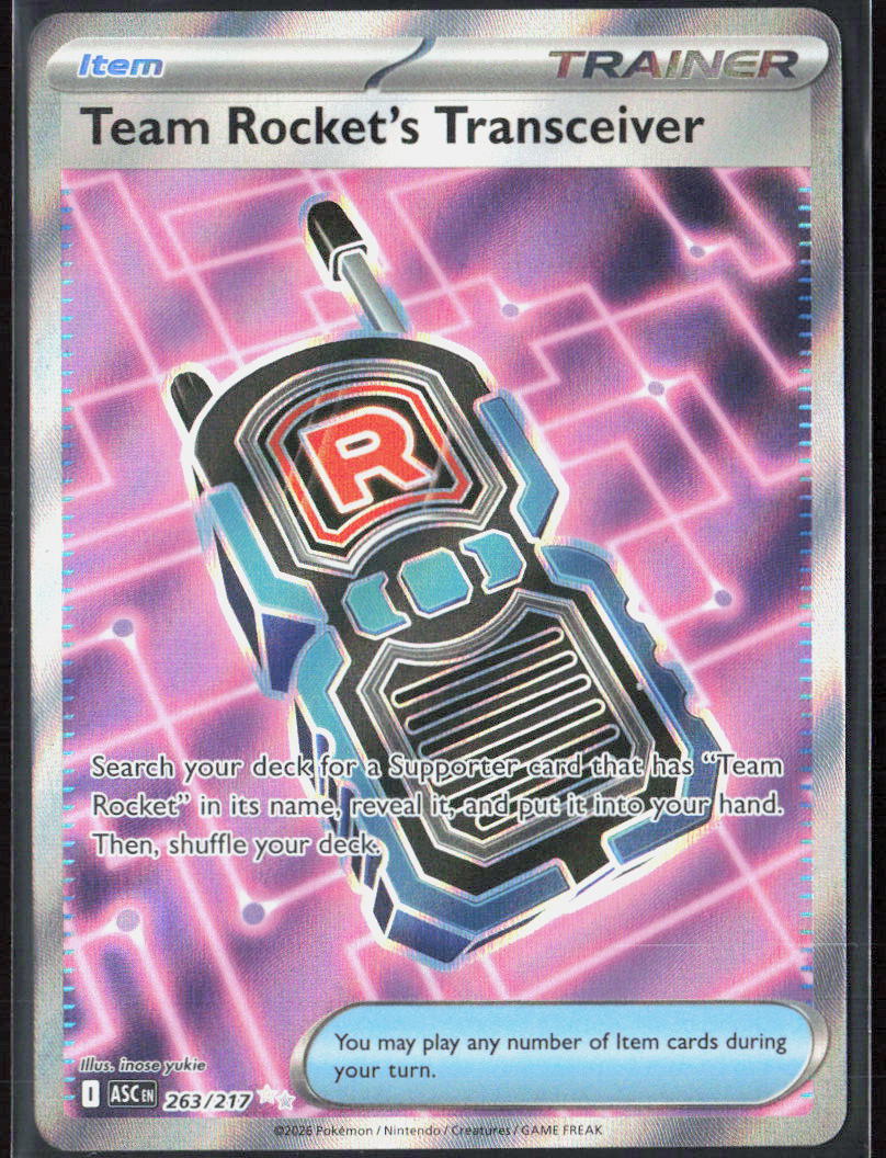 Team Rocket's Transceiver Holo 263/217 ME: Ascended Heroes NM