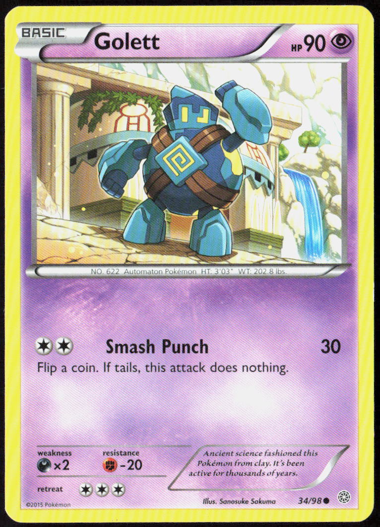 Golett 34/98 XY - Ancient Origins Pokemon TCG LP