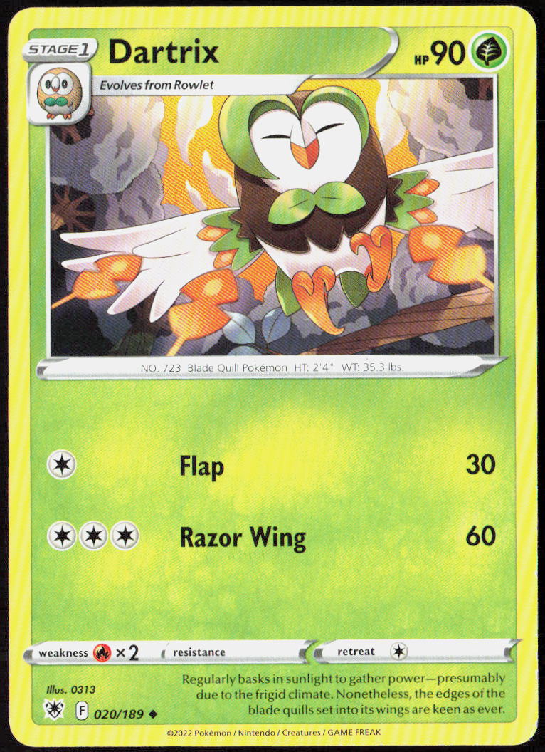 Dartrix 020/189 SWSH10: Astral Radiance Pokemon TCG LP