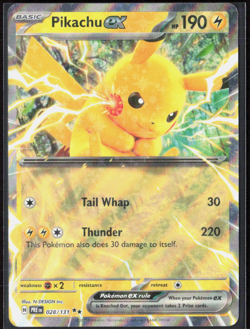 Pikachu ex Holo 028/131 SV: Prismatic Evolutions NM