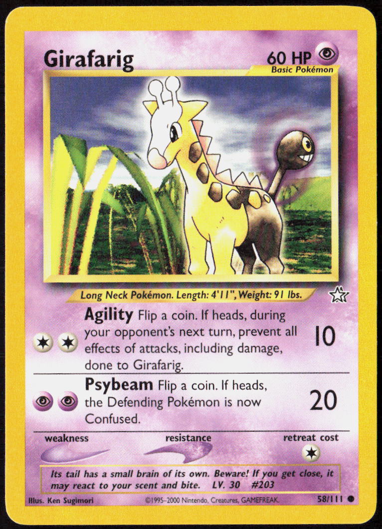 Girafarig Unlimited 058/111 Neo Genesis LP