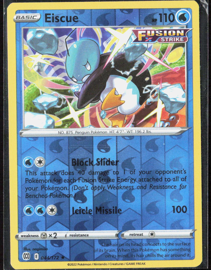 Eiscue Reverse Holo 044/172 SWSH09: Brilliant Stars Pokemon TCG LP