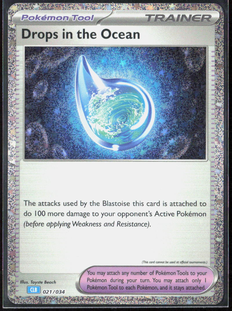 Drops in the Ocean Holo 021/034 Trading Card Game Classic Pokemon TCG NM