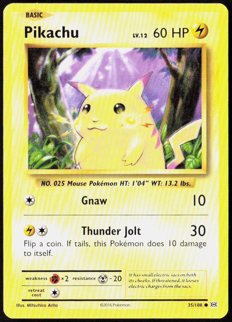 Pikachu 35/108 XY - Evolutions Pokemon TCG LP