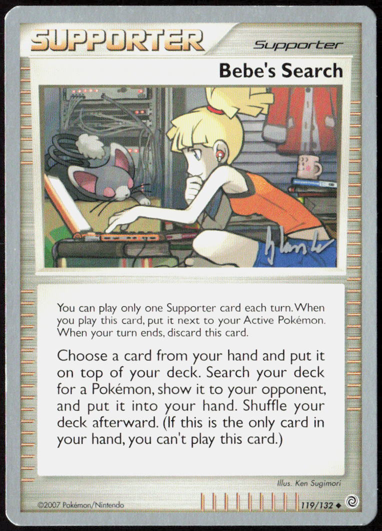Bebe's Search - 2008 (Dylan Lefavour) 119/132 World Championship Decks Pokemon TCG NM