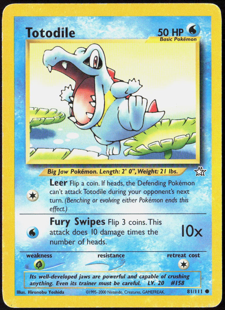 Totodile (81) Unlimited 081/111 Neo Genesis Pokemon TCG MP