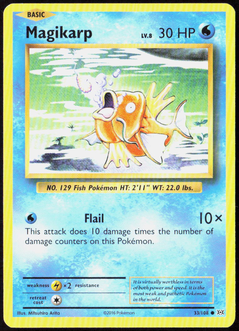 Magikarp 33/108 XY - Evolutions Pokemon TCG LP