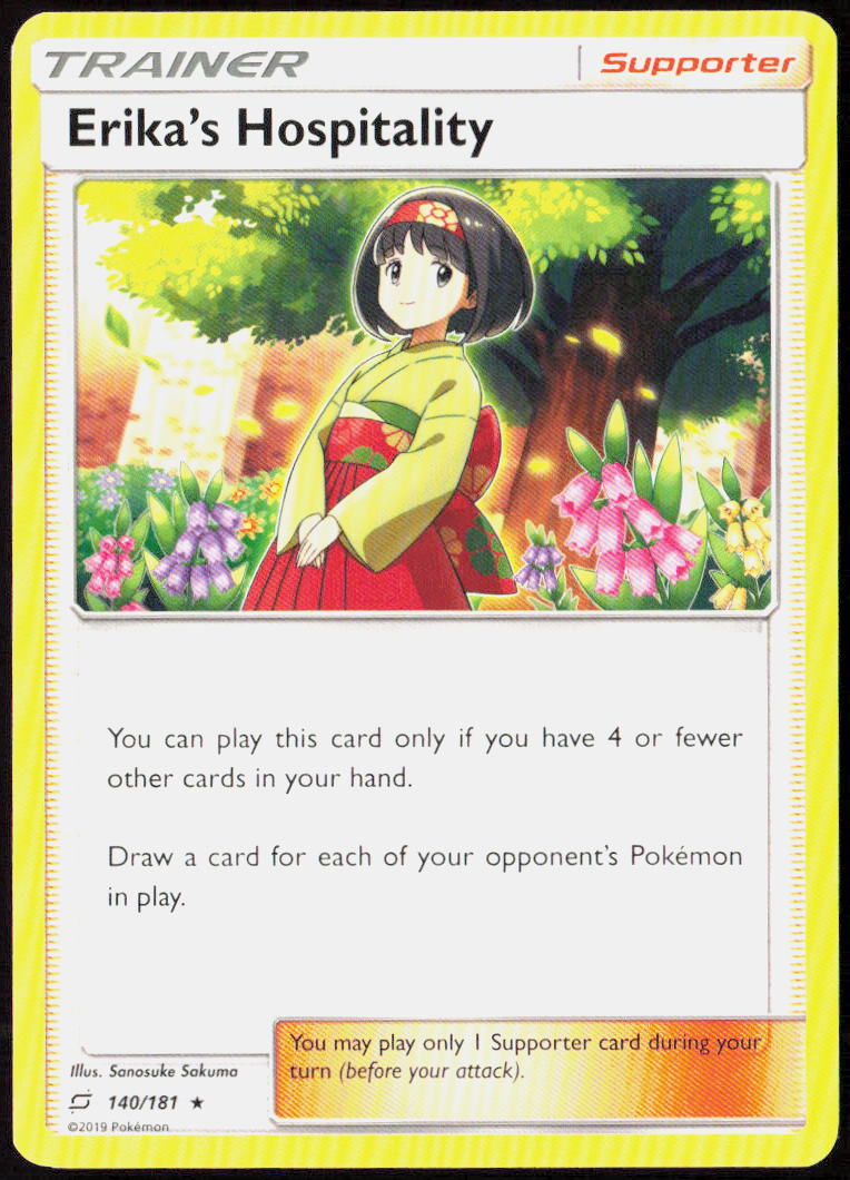 Erika's Hospitality 140/181 SM - Team Up Pokemon TCG LP