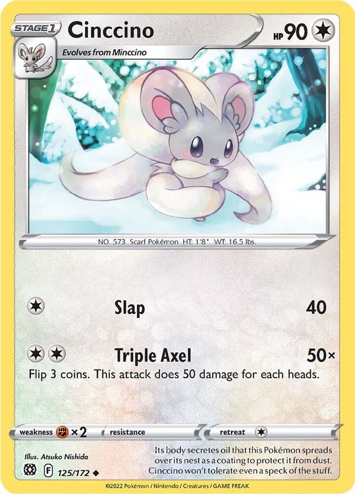 Cinccino 125/172 SWSH09: Brilliant Stars Pokemon TCG LP