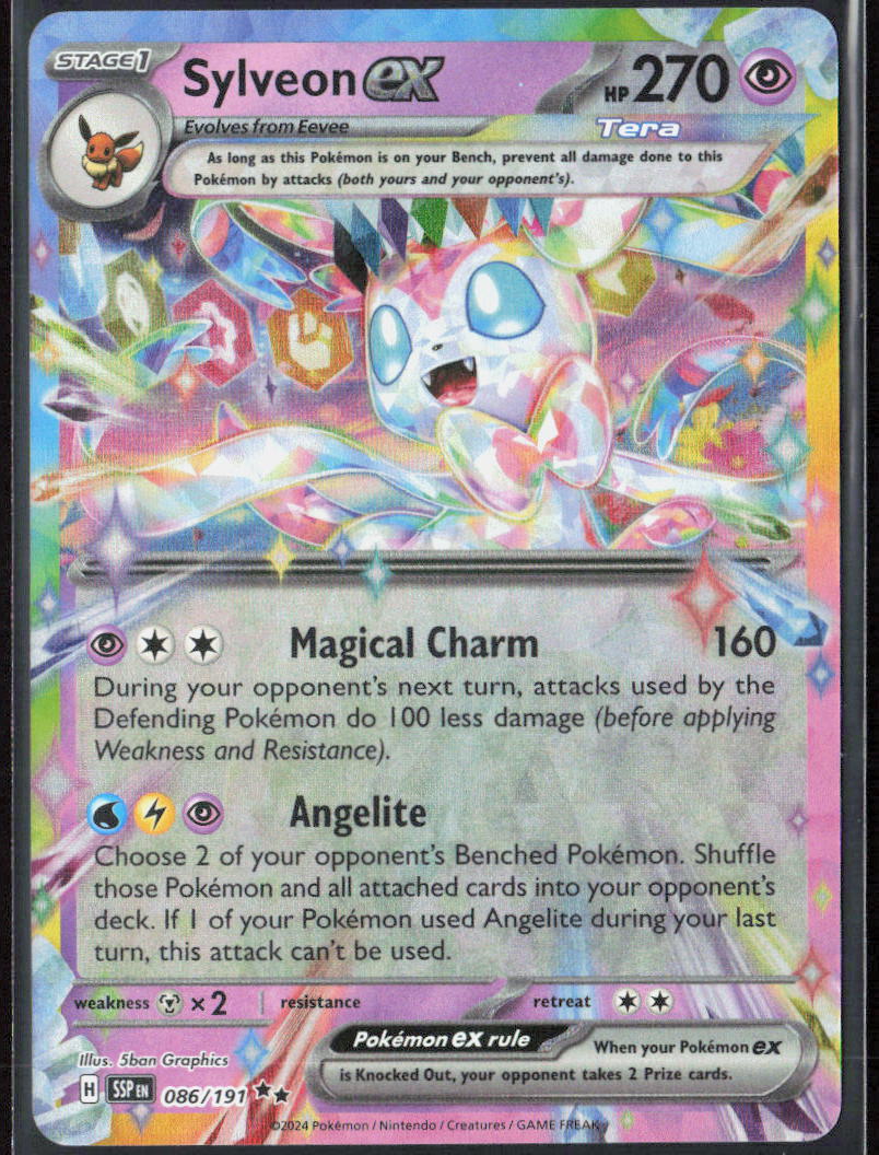 Sylveon ex Holo Double Rare SV08: Surging Sparks 086/191 NM