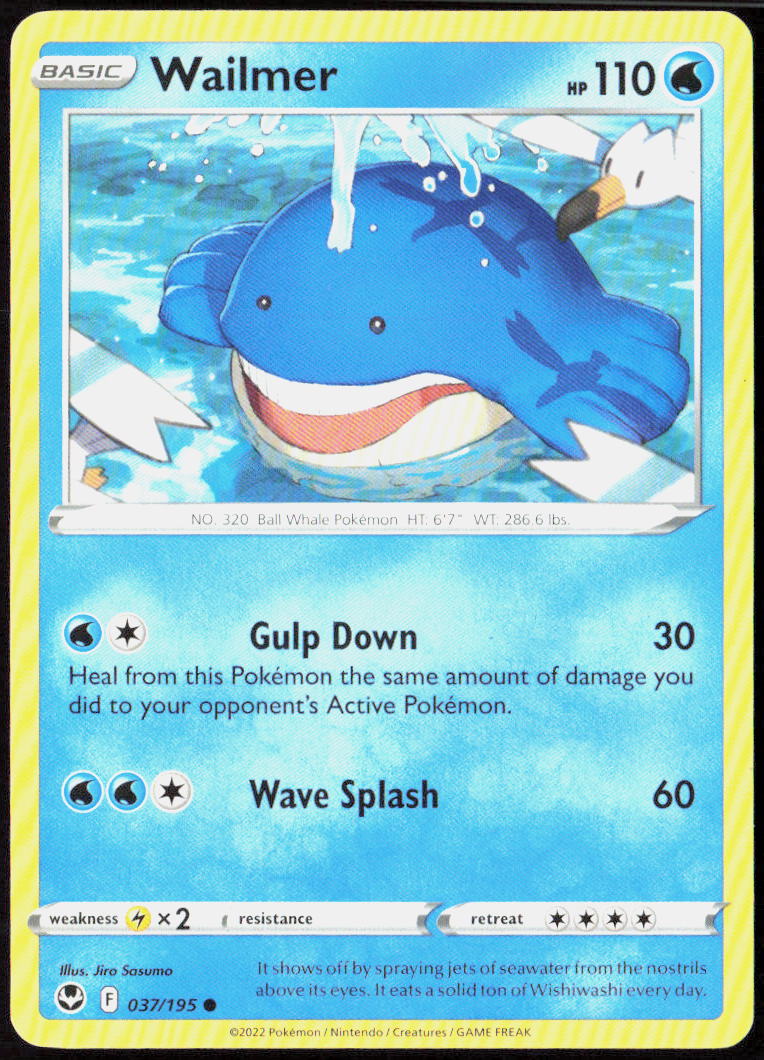 Wailmer 037/195 SWSH12: Silver Tempest Pokemon TCG LP