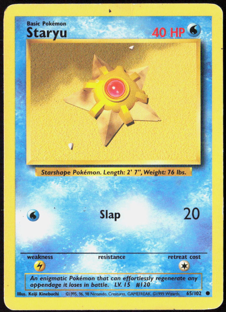 Staryu 065/102 Base Set Pokemon TCG MP