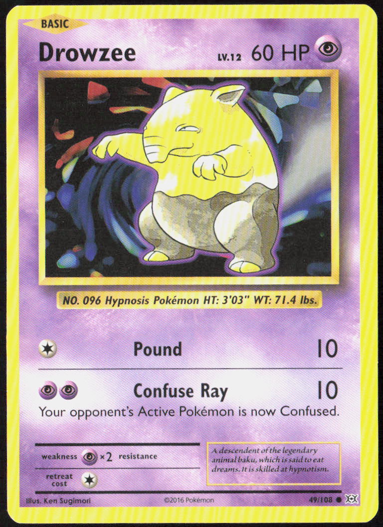 Drowzee 49/108 XY - Evolutions Pokemon TCG LP