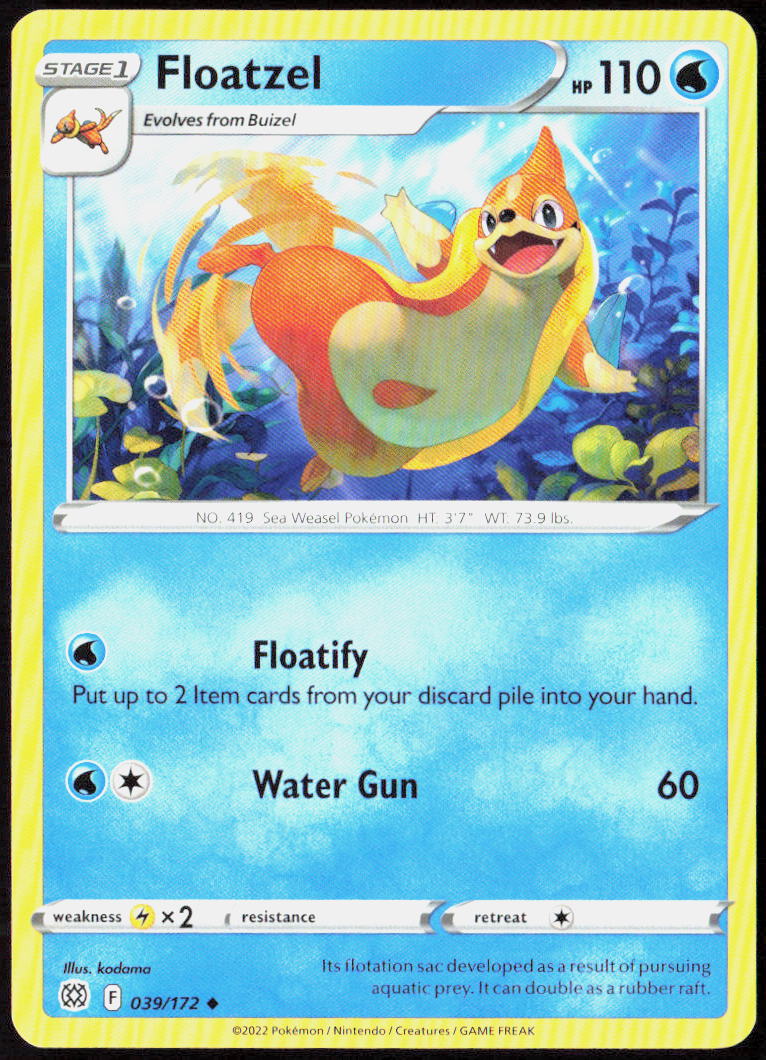 Floatzel 039/172 SWSH09: Brilliant Stars Pokemon TCG LP