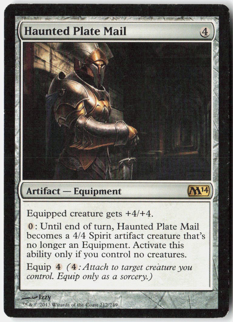 Haunted Plate Mail 212 Magic 2014 (M14) Magic: The Gathering LP