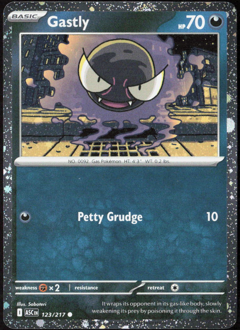 Gastly (Cosmos Holo) Holo 123/217 Miscellaneous Cards & Products Pokemon TCG NM
