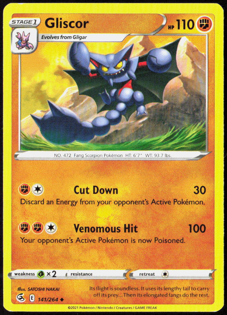Gliscor 141/264 SWSH08: Fusion Strike Pokemon TCG LP