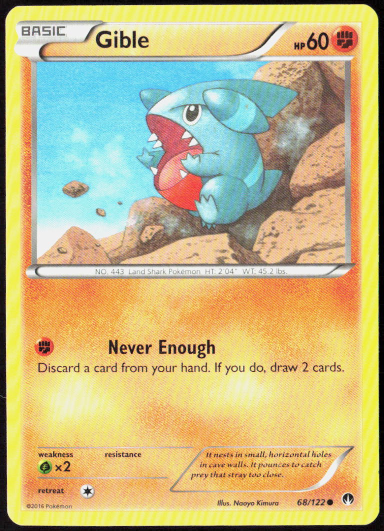 Gible 68/122 XY - BREAKpoint Pokemon TCG LP