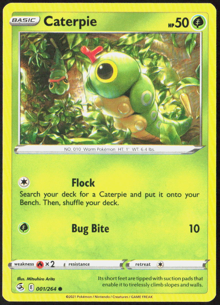 Caterpie 001/264 SWSH08: Fusion Strike Pokemon TCG LP