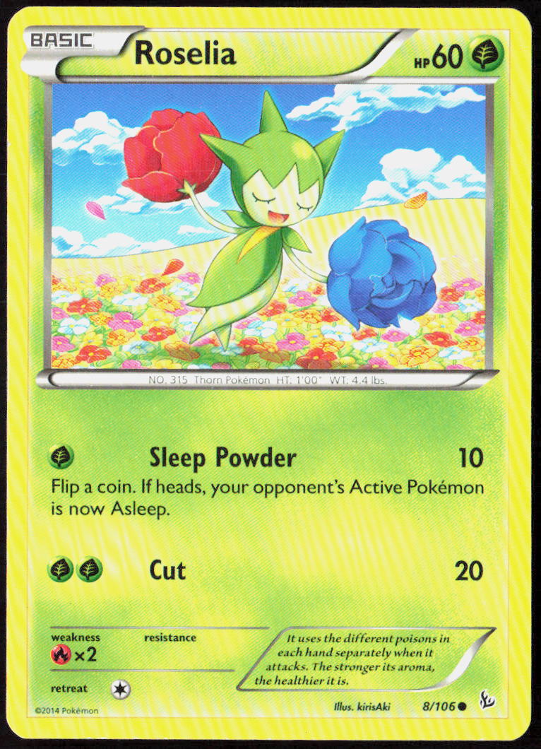 Roselia 8/106 XY - Flashfire Pokemon TCG LP