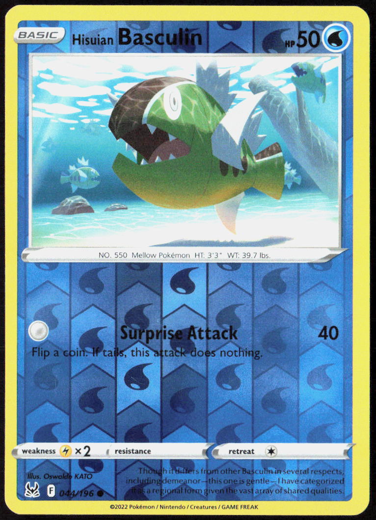 Hisuian Basculin 044/196 SWSH11: Lost Origin Pokemon TCG LP