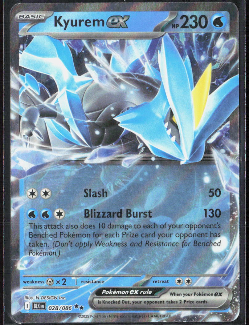 Kyurem ex Holo 028/086 SV: Black Bolt NM