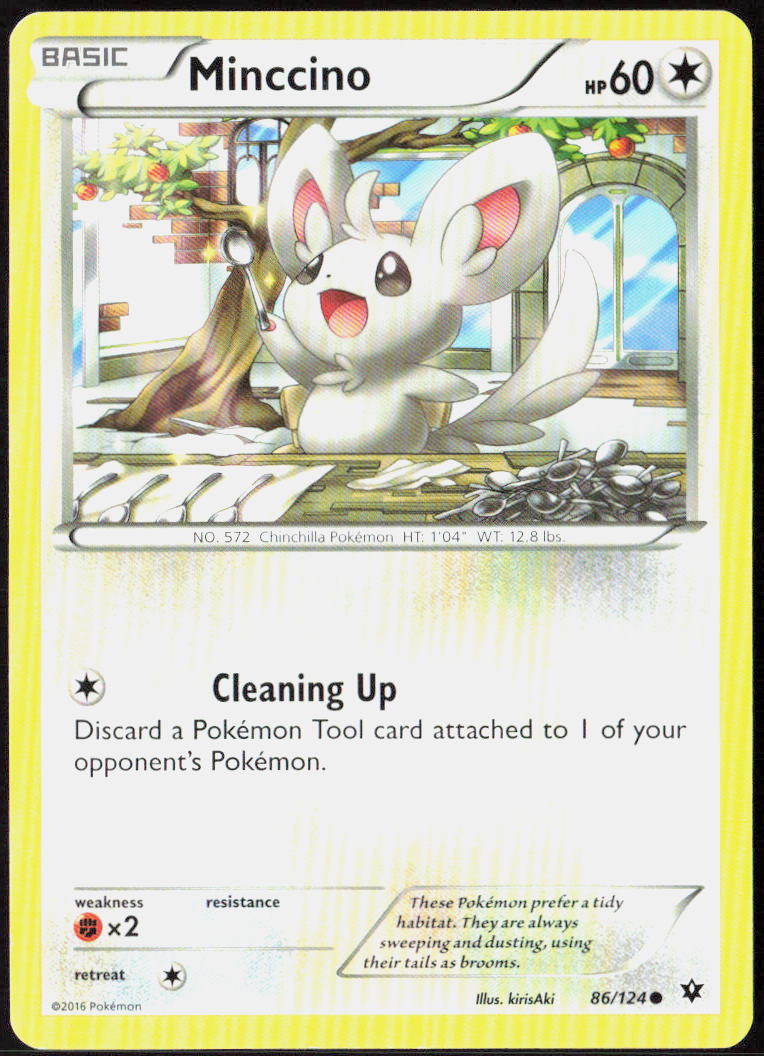 Minccino (86) 86/124 XY - Fates Collide Pokemon TCG LP