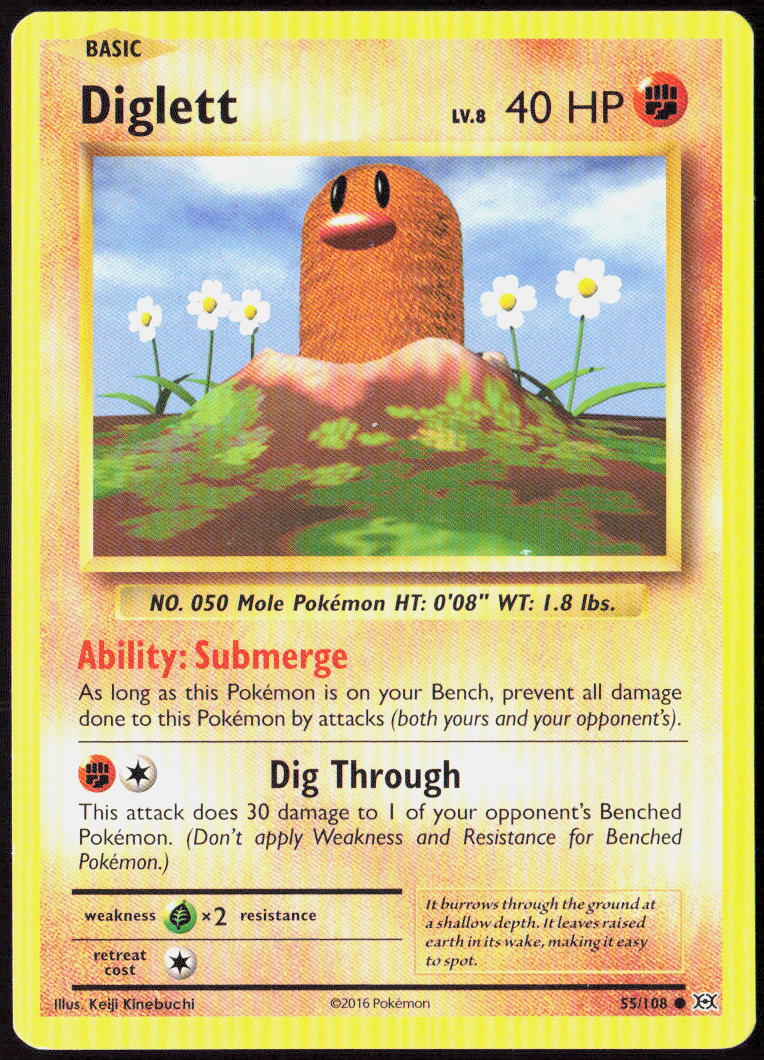 Diglett 55/108 XY - Evolutions Pokemon TCG LP