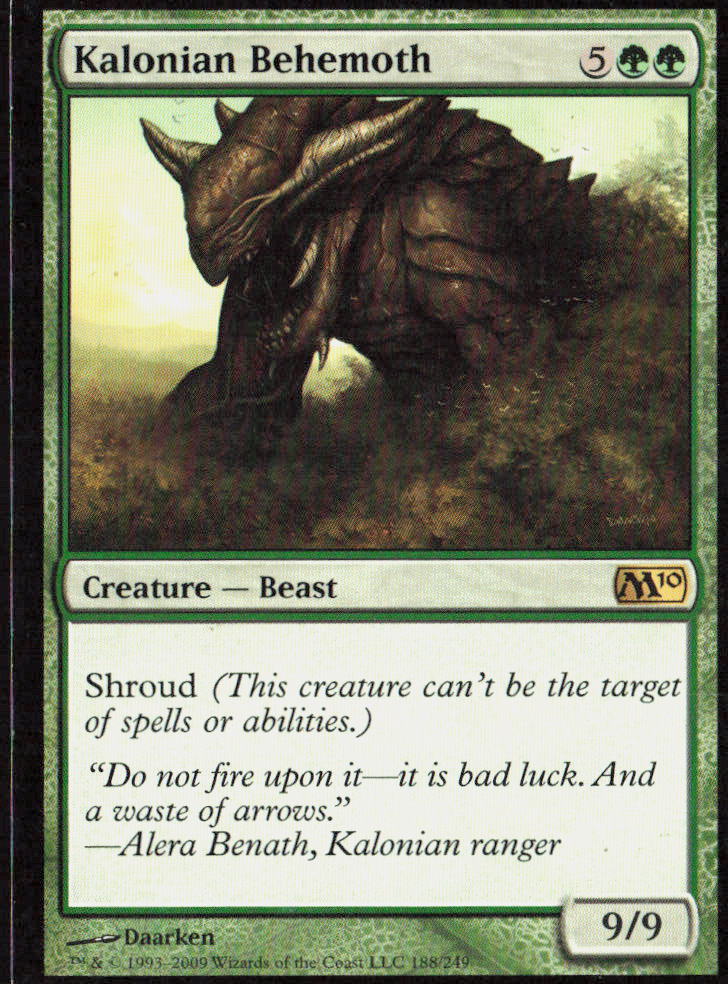 Kalonian Behemoth 188 Magic 2010 (M10) Magic: The Gathering LP