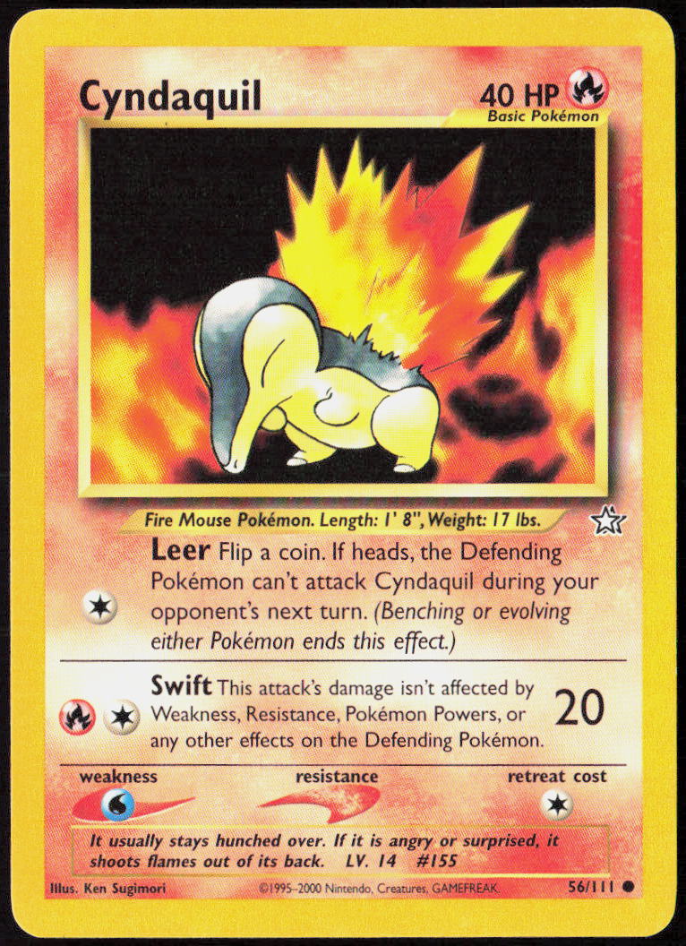 Cyndaquil (56) Unlimited 056/111 Neo Genesis LP
