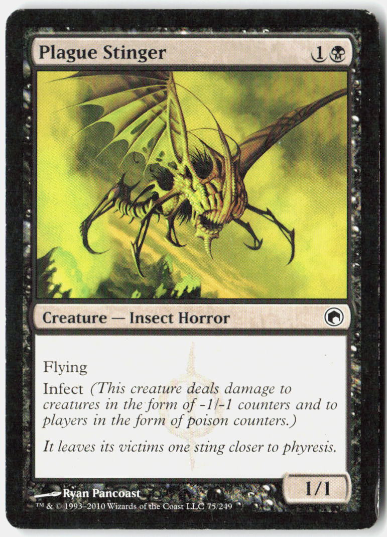 Plague Stinger 75 Scars of Mirrodin Magic: The Gathering LP