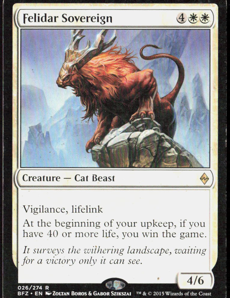 Felidar Sovereign 26 Battle for Zendikar Magic: The Gathering LP