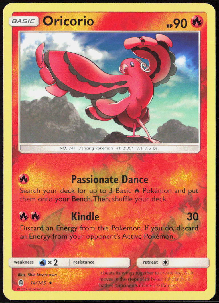 Oricorio (14) Reverse Holo 14/145 SM - Guardians Rising Pokemon TCG LP