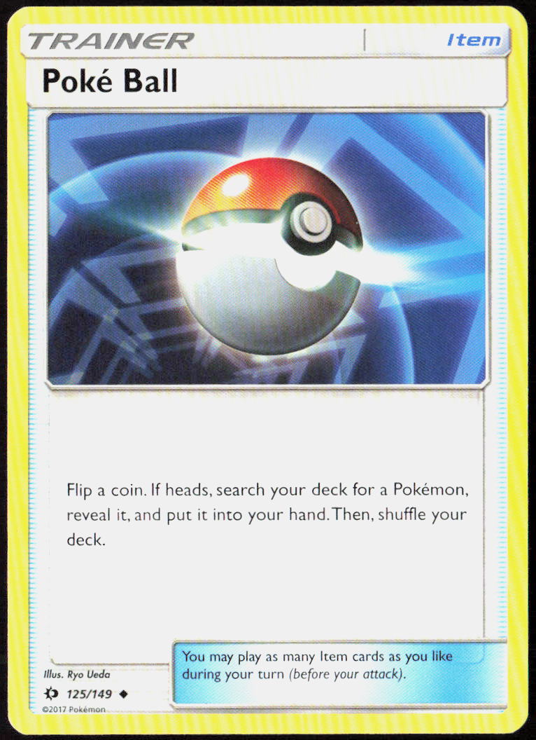 Poke Ball 125/149 SM Base Set Pokemon TCG LP