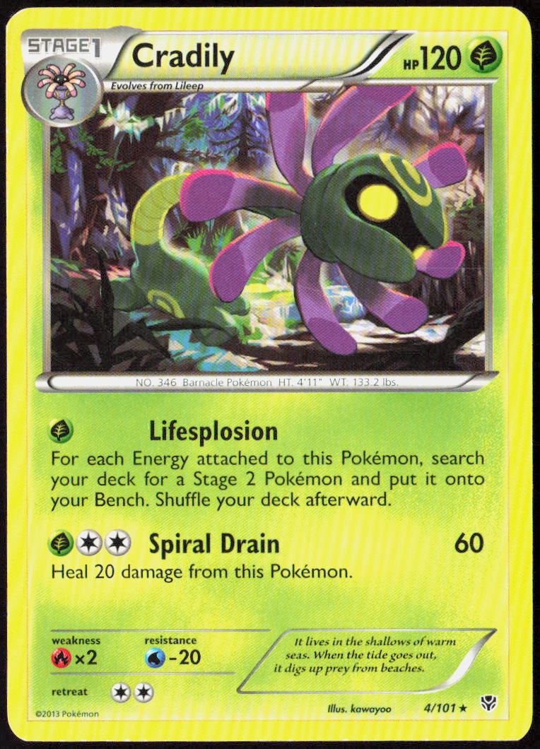Cradily 4/101 Plasma Blast Pokemon TCG LP