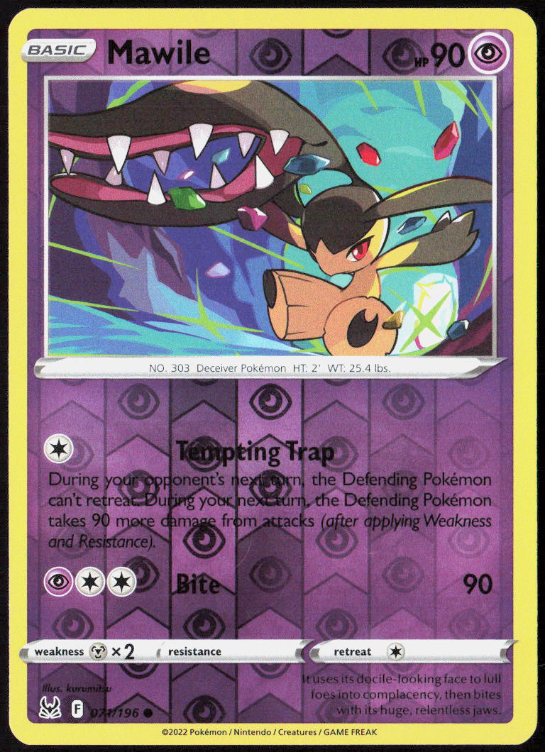 Mawile Reverse Holo 071/196 SWSH11: Lost Origin Pokemon TCG LP