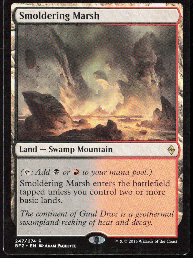 Smoldering Marsh 247 Battle for Zendikar Magic: The Gathering LP