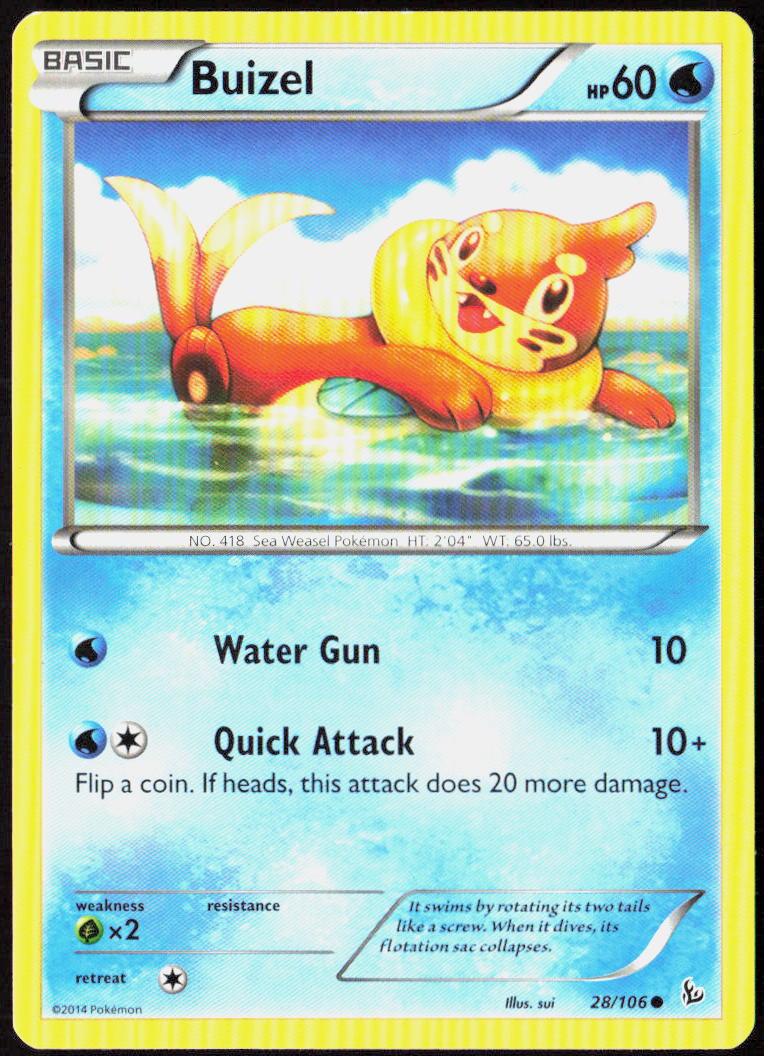 Buizel 28/106 XY - Flashfire Pokemon TCG LP