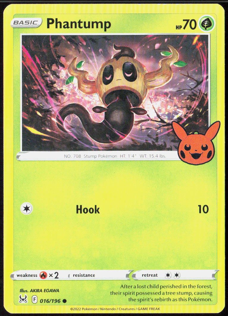 Phantump 016/196 Trick or Trade BOOster 2023 Pokemon TCG LP