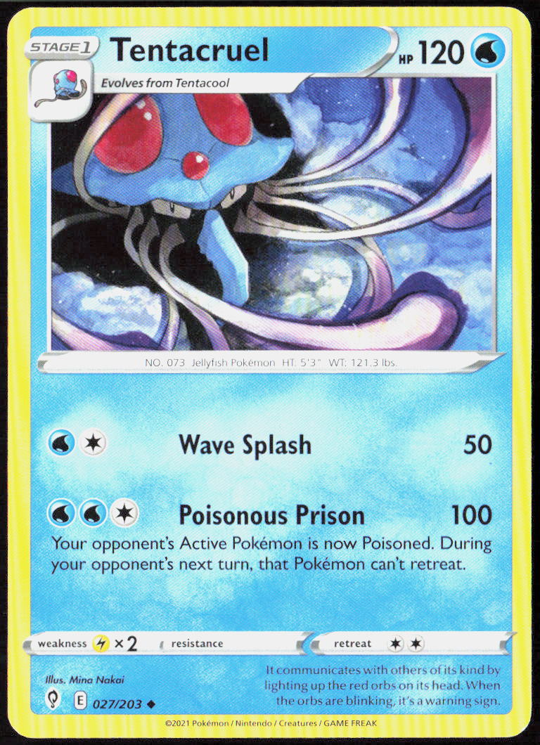 Tentacruel 027/203 SWSH07: Evolving Skies Pokemon TCG LP