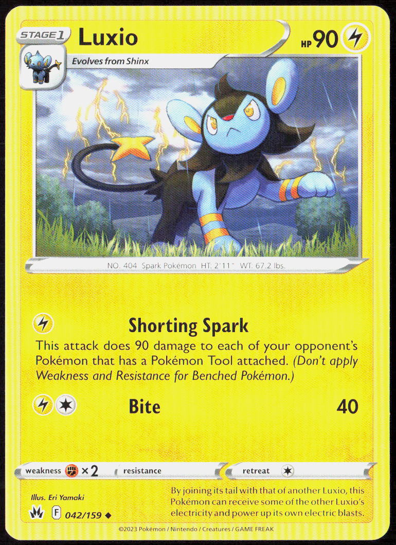 Luxio (42) 042/159 SWSH: Crown Zenith Pokemon TCG LP